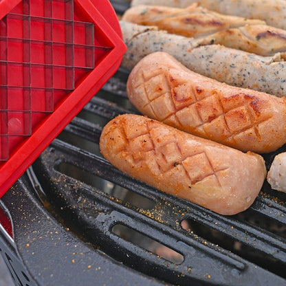GrillMaster – Hot Dog Wurst und Schinkenschneider mit gestreiftem Messer