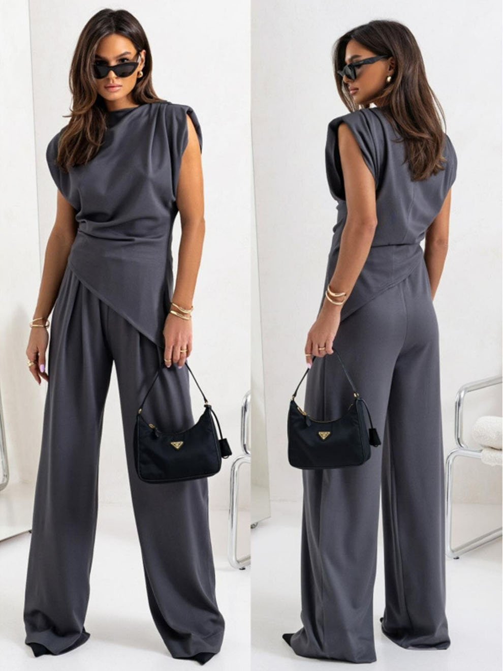 Isabella – Casual sleeveless suit for chic summer style