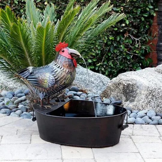 AquaNest – Gartenbrunnen mit Tiermotiv und gestuftem Becken-Design