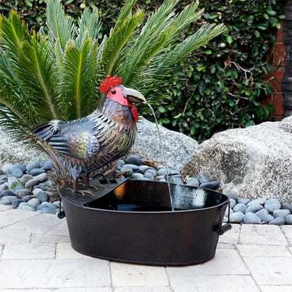 AquaNest – Gartenbrunnen mit Tiermotiv und gestuftem Becken-Design