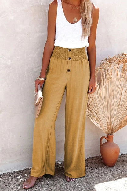 Talia – Hoch taillierte Sommerhose mit weitem Bein für mühelosen Style