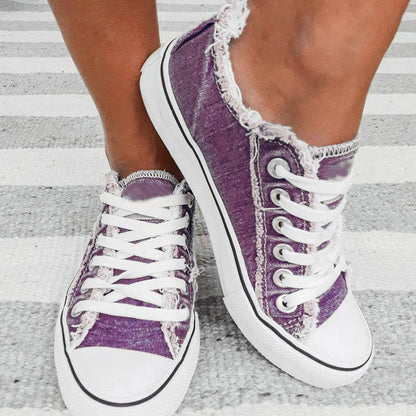 FloraWalk – Canvas-Schnürsneaker mit buntem Blumenmuster