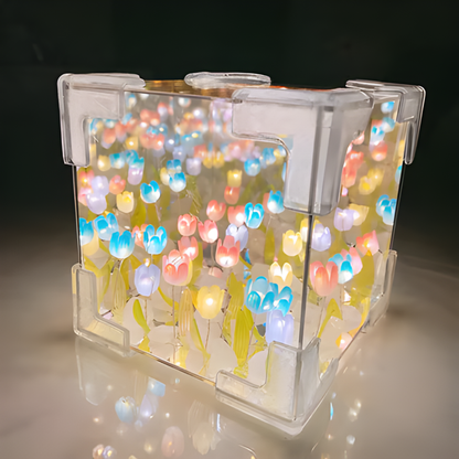 FloraShine – Tulpenblüten-Lichtbox für magische Wohnatmosphäre