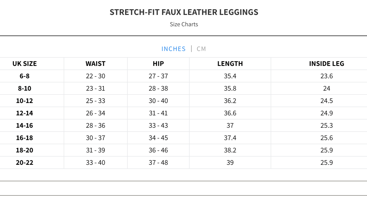 Emma – Leggings aus Kunstleder für Figurformung und Komfort