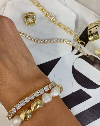 DazzleCharm – Übergroßes Moissanit-Armband für eleganten Glanz