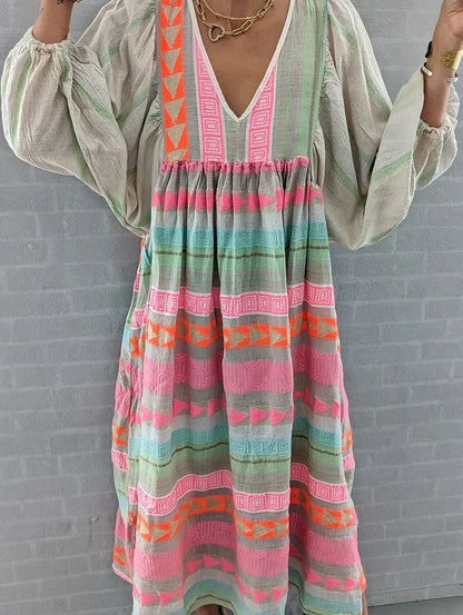Mira – Farbenfrohes Sommerkleid für jede Gelegenheit