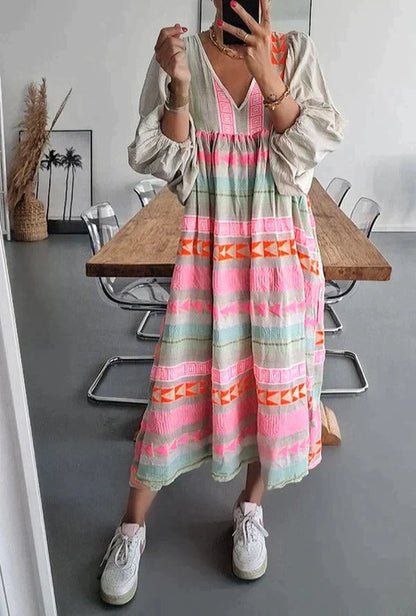 Mira – Farbenfrohes Sommerkleid für jede Gelegenheit