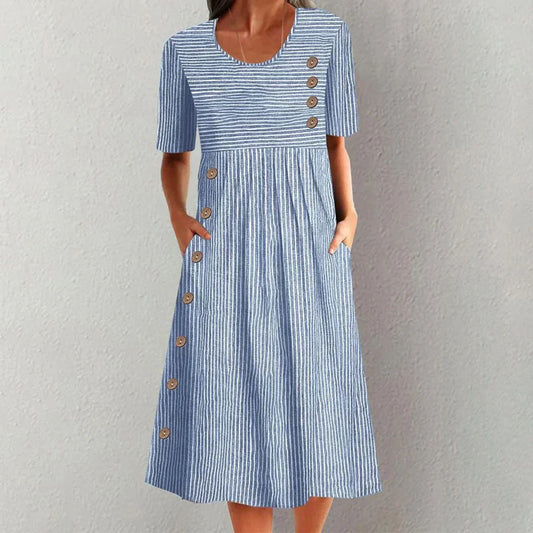 Pia – lässiges Sommer-Midikleid für mühelosen Style