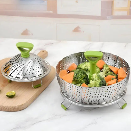 SteamEase – Kompakter, faltbarer Küchendampfgarer für bequemes Kochen