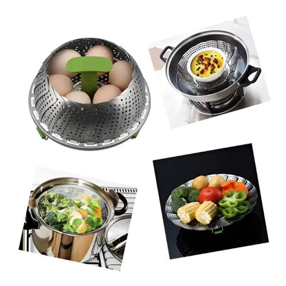 SteamEase – Kompakter, faltbarer Küchendampfgarer für bequemes Kochen