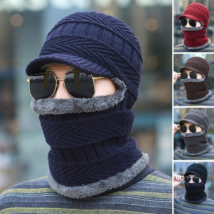 CozyMask – Wattierte Jacquard-Strickmütze für kaltes Wetter