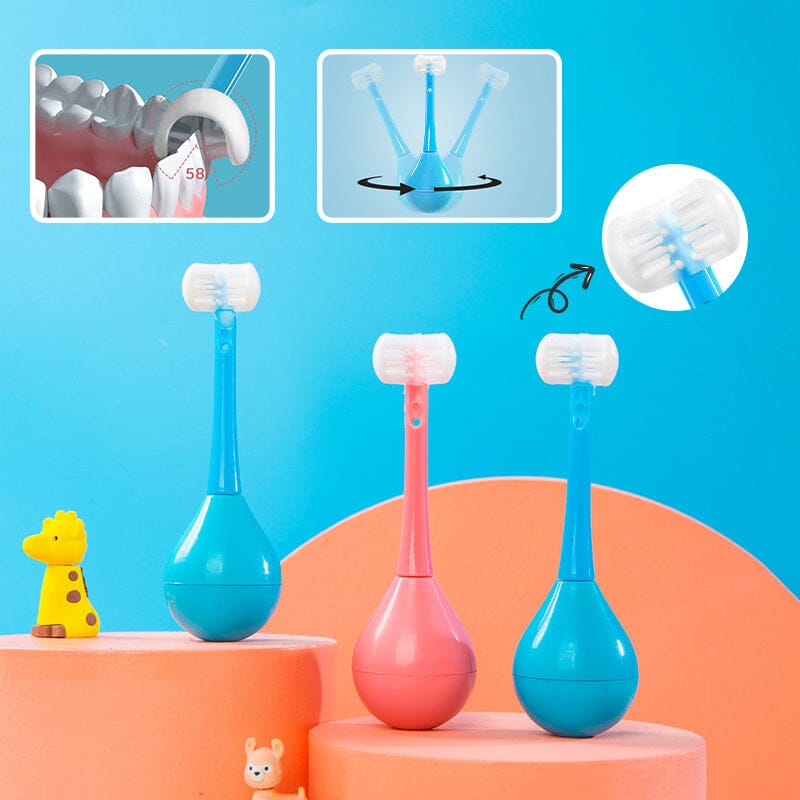 BrushBuddy – Dreiseitige Zahnbürste für spielerisches Zähneputzen bei Kindern