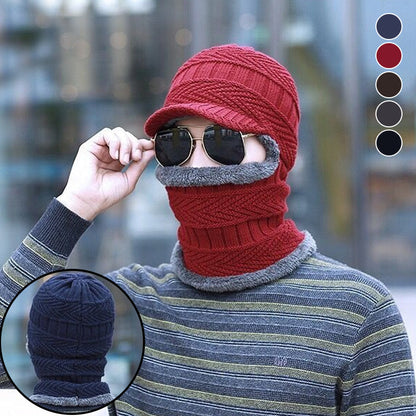 CozyMask – Wattierte Jacquard-Strickmütze für kaltes Wetter