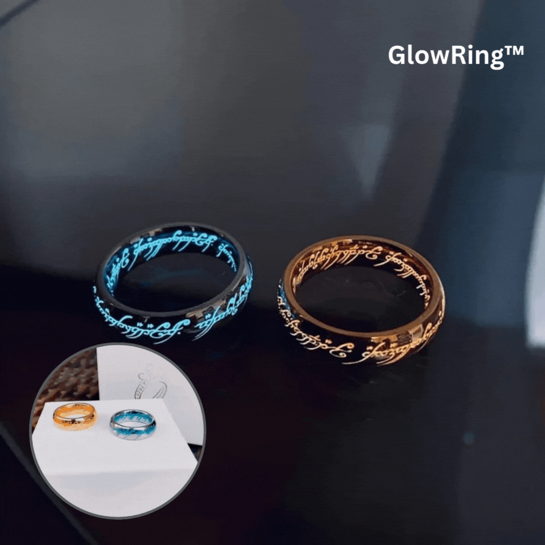 GlowRing – Im Dunkeln leuchtender Ring mit bunt leuchtenden Runen