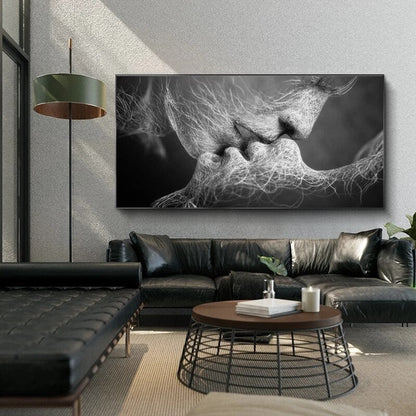 KissArt – Hochwertige Wanddekoration aus Baumwoll-Leinwand mit Wow-Effekt