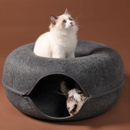 ClawHaven – Katzen-Tunnelbett zum Jagen, Schlafen und Entspannen