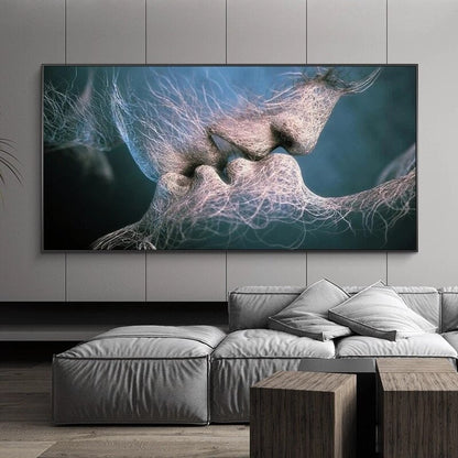 KissArt – Hochwertige Wanddekoration aus Baumwoll-Leinwand mit Wow-Effekt