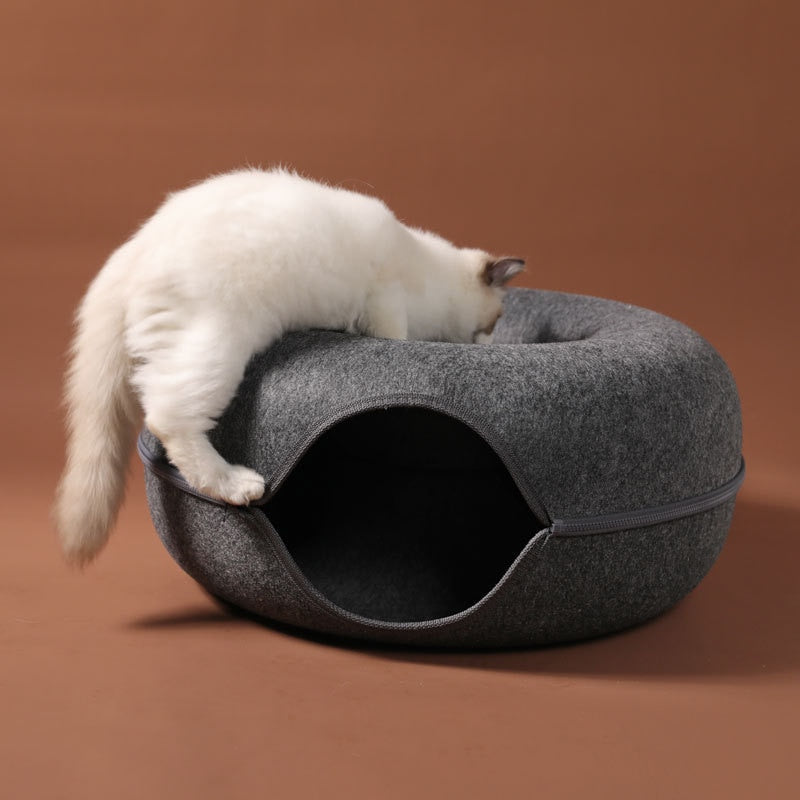 ClawHaven – Katzen-Tunnelbett zum Jagen, Schlafen und Entspannen