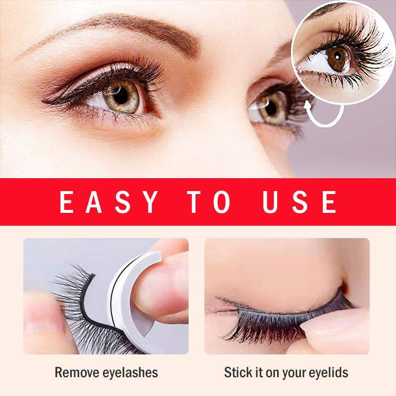 Amelia – Wiederverwendbare Selbstklebende Künstliche Wimpern mit Waschbarem Design | 1+1 Gratis