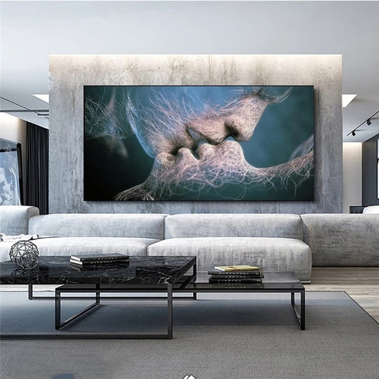 KissArt – Hochwertige Wanddekoration aus Baumwoll-Leinwand mit Wow-Effekt