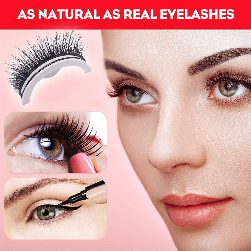 Amelia – Wiederverwendbare Selbstklebende Künstliche Wimpern mit Waschbarem Design | 1+1 Gratis