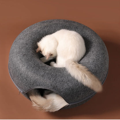 ClawHaven – Katzen-Tunnelbett zum Jagen, Schlafen und Entspannen