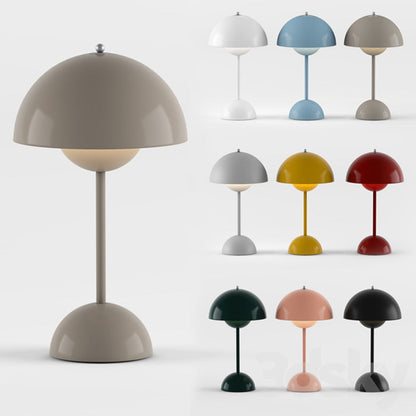 Curaçao – Wiederaufladbare Retro-Tischlampe mit farbenfrohem, minimalistischem Design