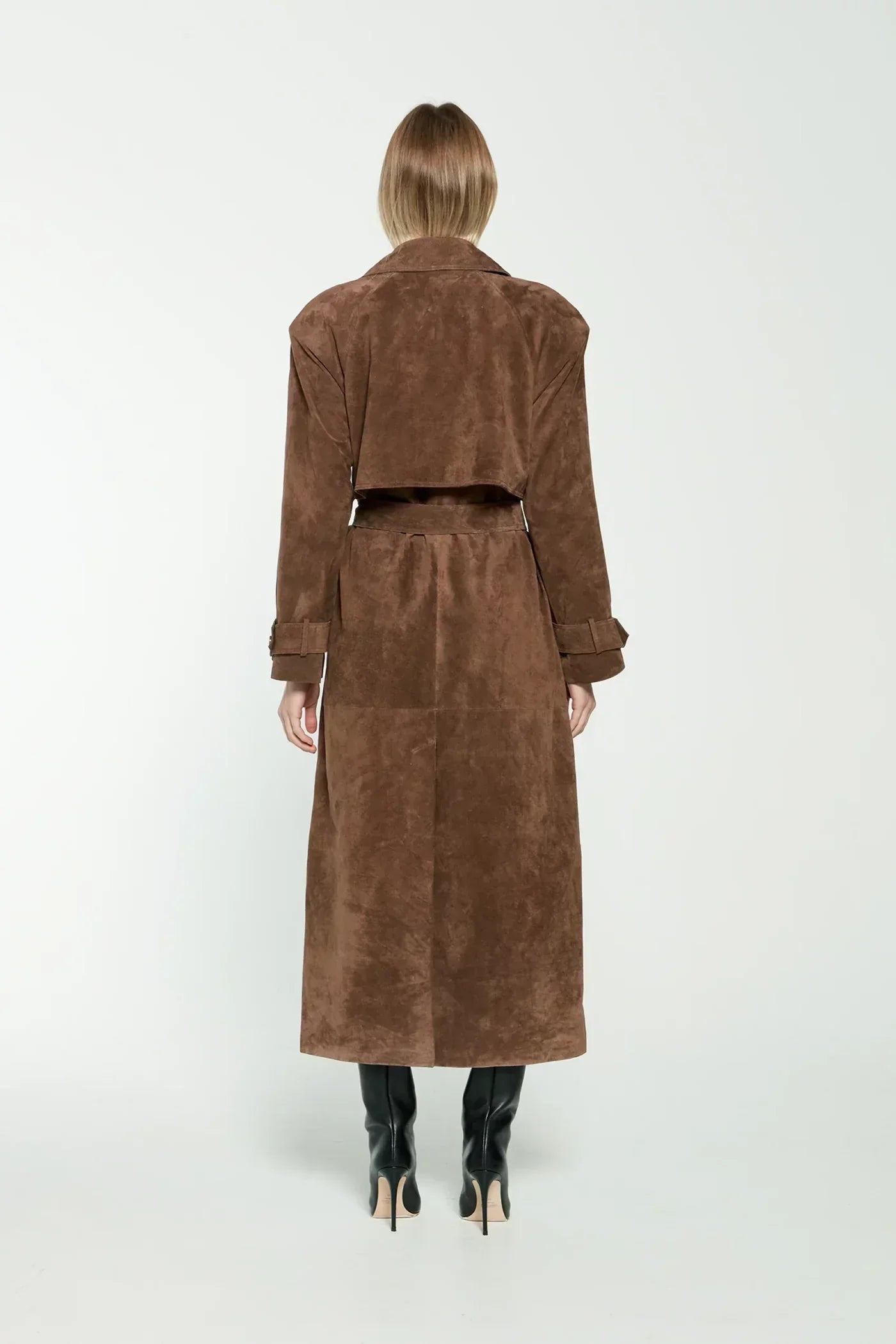 Vienna – Wildleder-Trenchcoat für eleganten Alltagsstil