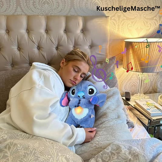 DreamBuddy – Weiches Stitch Plüschtier mit beruhigenden Lichtern und Musik