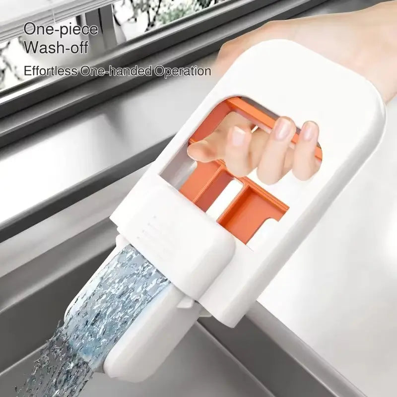 PureGrip – Kompakter Mini-Mopp Mit Push-Pull-Auswringsystem und Superabsorbierendem PVA-Schwamm