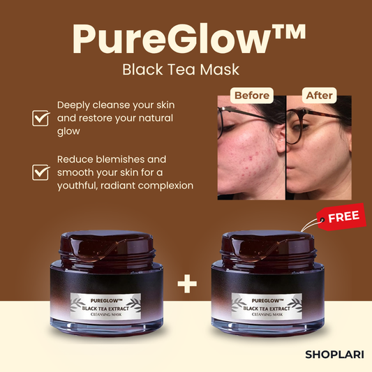 PureSkin – Gesichtsmaske mit schwarzem Tee zur Behandlung von Akne und Pigmentflecken