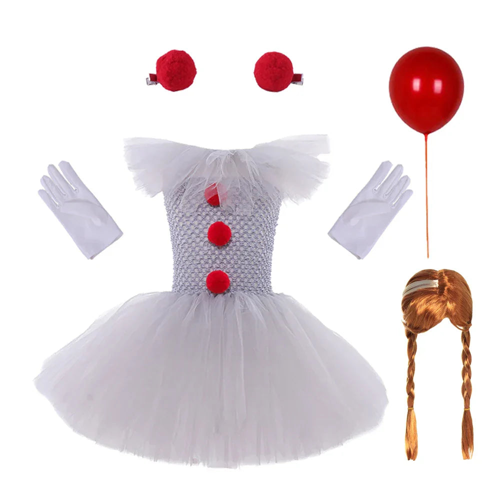 ClownettePro – Gruseliges Clown-Tutu-Kleid für Halloween
