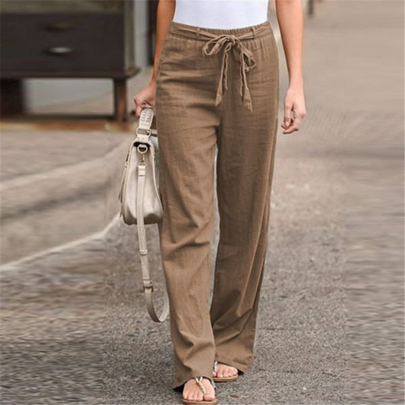 Sophia – Leinen Baumwoll Hose für Komfort und Stil