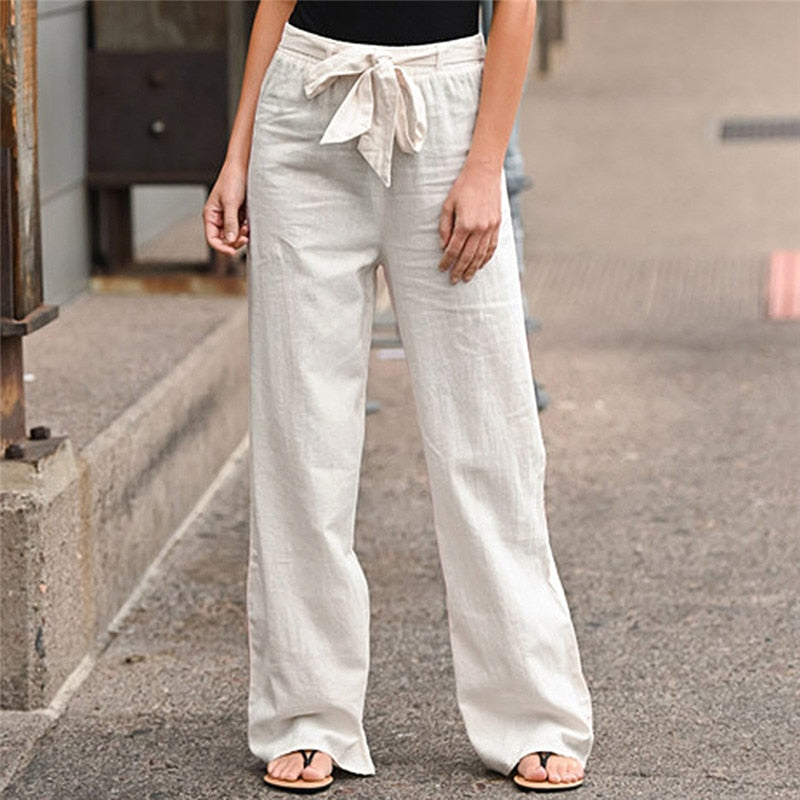 Sophia – Leinen Baumwoll Hose für Komfort und Stil