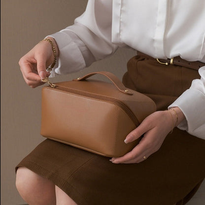 Rose – Luxe Cosmetica Tas mit Brede Opening und Meerdere Vakken