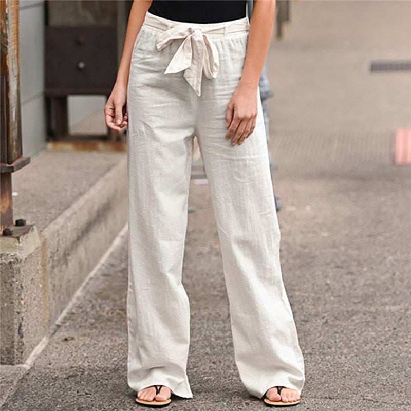Sophia – Leinen Baumwoll Hose für Komfort und Stil