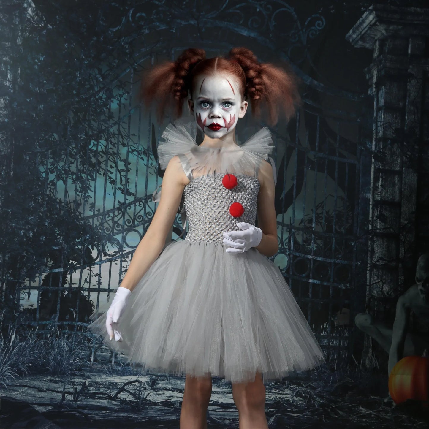 ClownettePro – Gruseliges Clown-Tutu-Kleid für Halloween