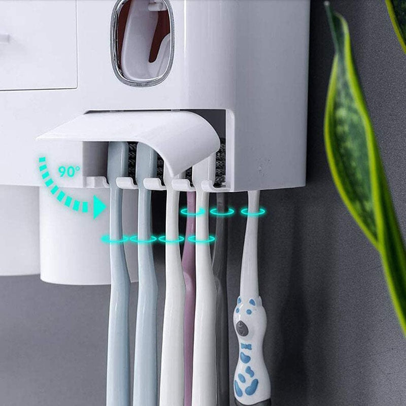 NeatNest – All-in-One-Magnet-Badezimmerset mit Zahnpastabehälter