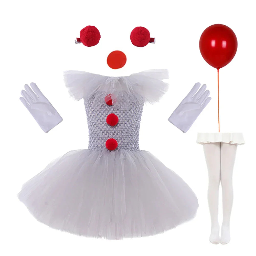 ClownettePro – Gruseliges Clown-Tutu-Kleid für Halloween