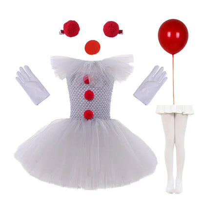 ClownettePro – Gruseliges Clown-Tutu-Kleid für Halloween