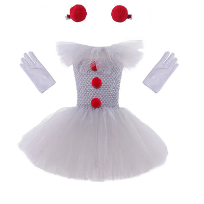 ClownettePro – Gruseliges Clown-Tutu-Kleid für Halloween