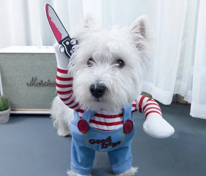 PupPro – Chucky-Hundekostüm für Halloween-Spaß