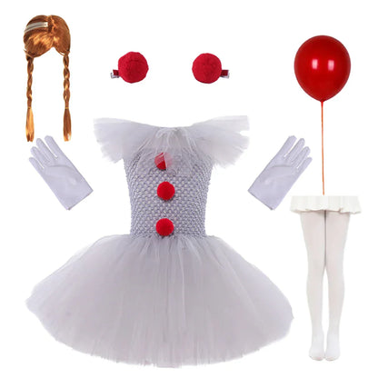 ClownettePro – Gruseliges Clown-Tutu-Kleid für Halloween