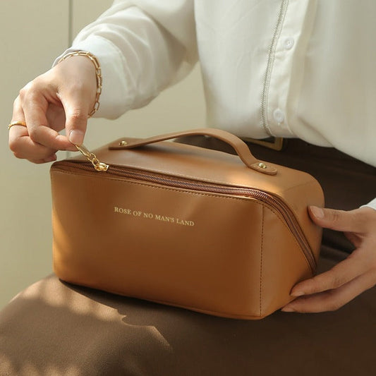 Rose – Luxe Cosmetica Tas mit Brede Opening und Meerdere Vakken