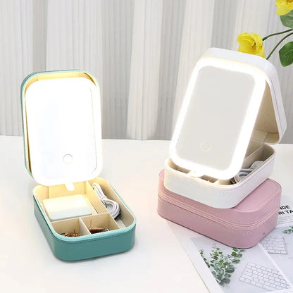 GlamBox – Reise-Make-up-Tasche mit LED-Spiegel für unterwegs