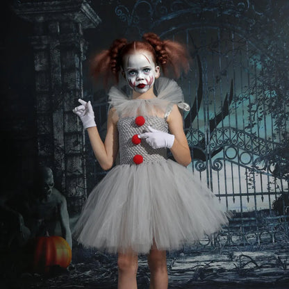 ClownettePro – Gruseliges Clown-Tutu-Kleid für Halloween