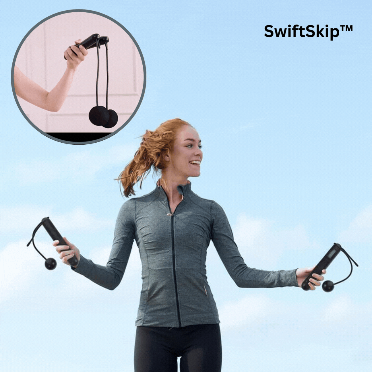 SwiftSkip – Intelligentes Springseil mit nahtloser Zähl- und Fitness-Tracking-Funktion