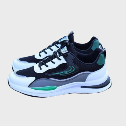 NetzRunner – Mesh-Sportschuhe in limitierter Auflage in Schwarz, Weiß & Grün