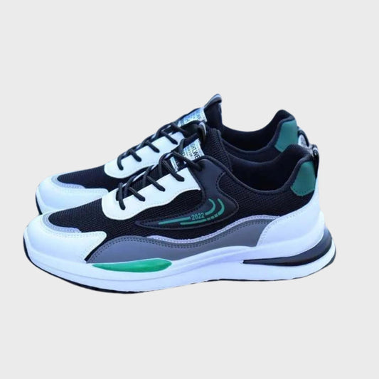 NetzRunner – Mesh-Sportschuhe in limitierter Auflage in Schwarz, Weiß & Grün