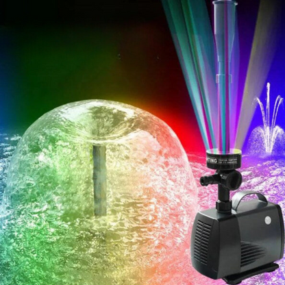 GlowFlow – Solar-Gartenbrunnen mit bunten LED-Lichtern